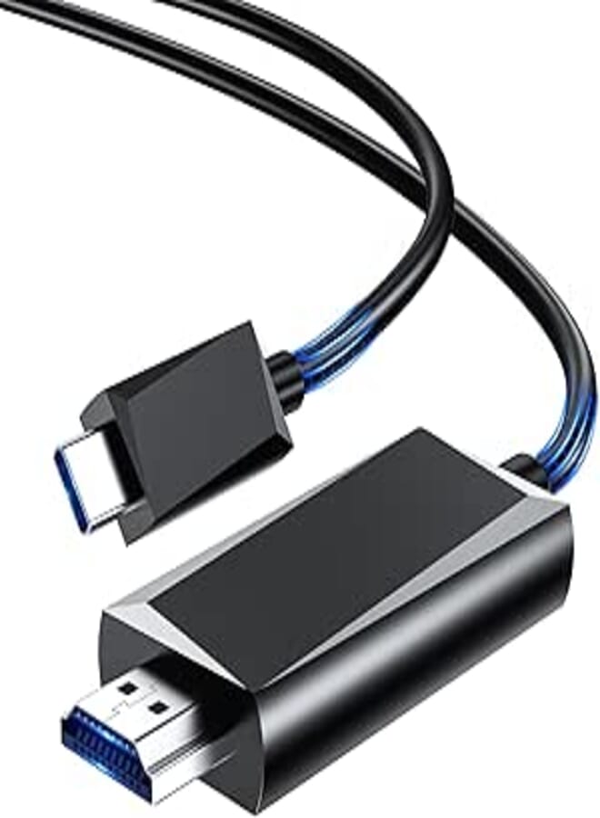 BHHB USB C to HDMI Cable [4K @ 60Hz] Thunderbolt 3/4 Compatible Type C to HDMI Cable for iPhone 15 Pro/Pro Max, MacBook iPad Pro/Air, iMac, Surface Book, Samsung, Pixelbook, XPS, HP etc. - 2 m